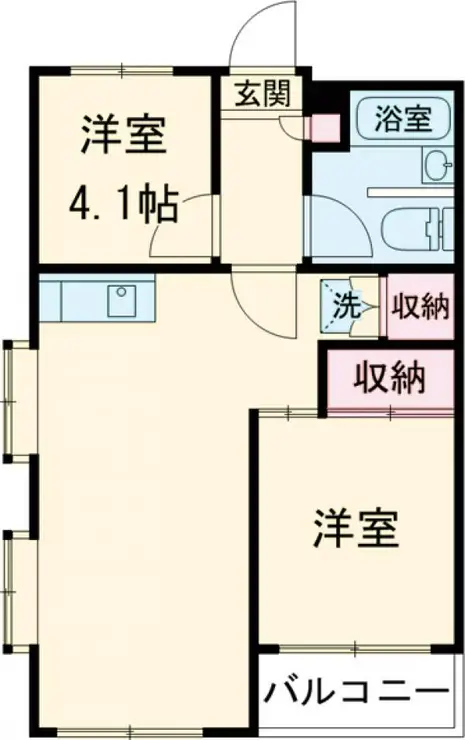 石田ハイツ 2階階 間取り