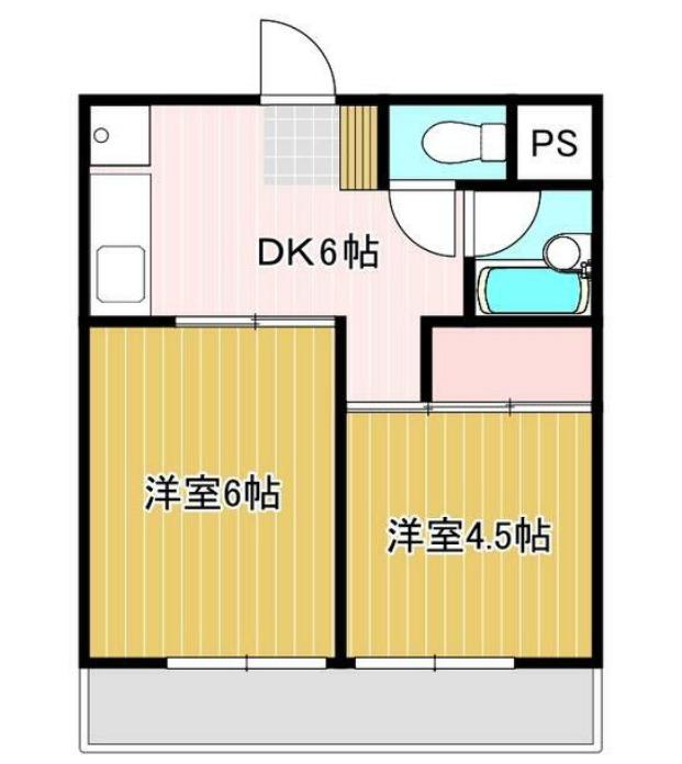テクノピア立川(2DK/5階)の間取り写真