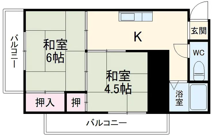 蔵王コーポ 4階階 間取り