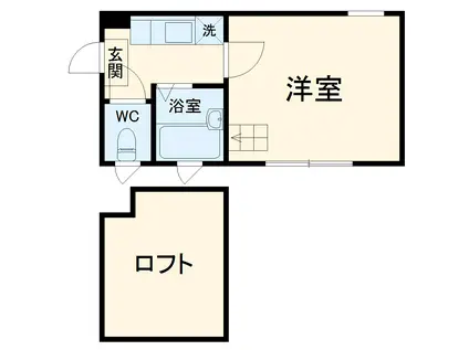 アルカディア相模大野(1K/2階)の間取り写真