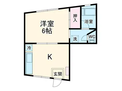 ハイツコシミズ(1K/4階)の間取り写真