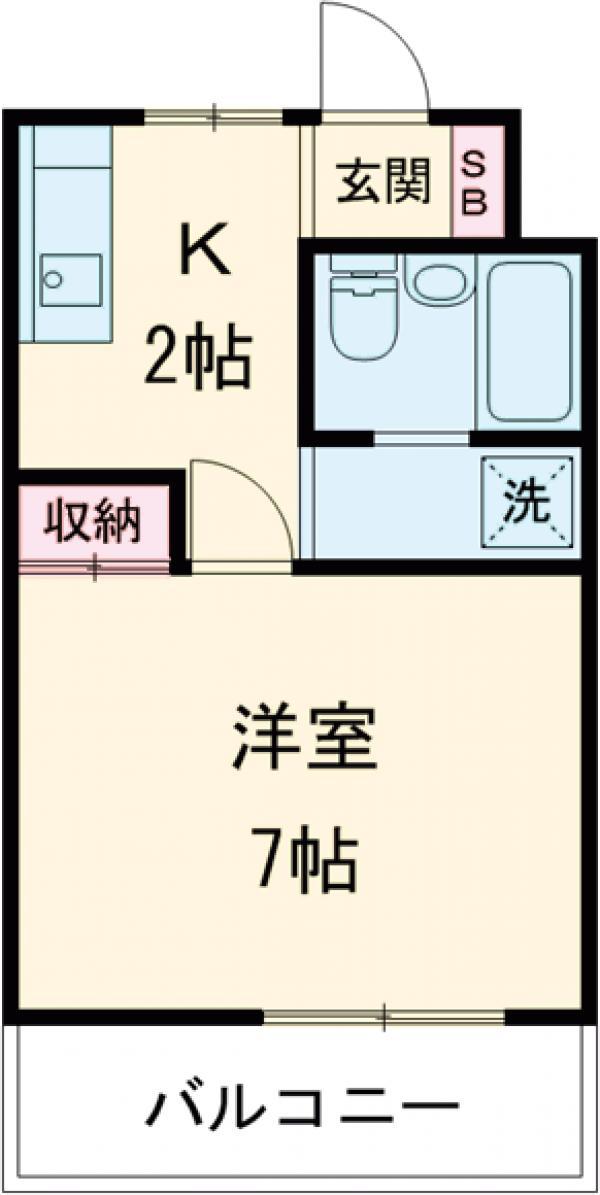 アネックス調布 2(1K/3階)の間取り写真