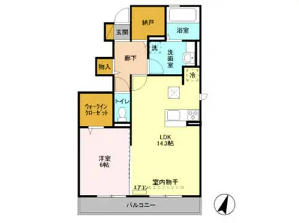 匠乃館E(1LDK/1階)の間取り写真