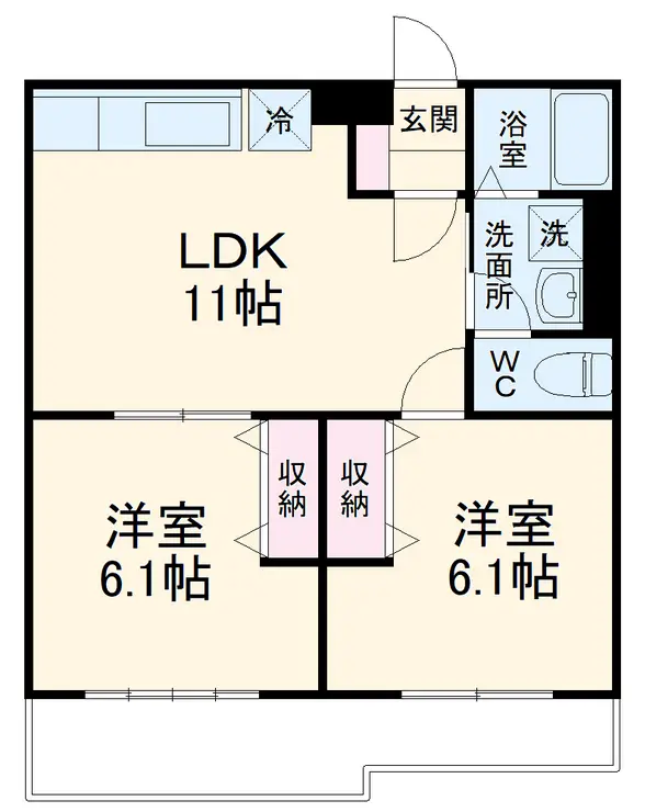フラット福寿第8 3階階 間取り