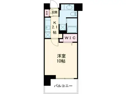 WINBELL 仙川(1K/4階)の間取り写真