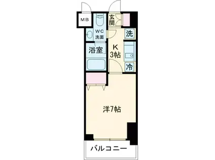 HF八王子レジデンス(1K/7階)の間取り写真