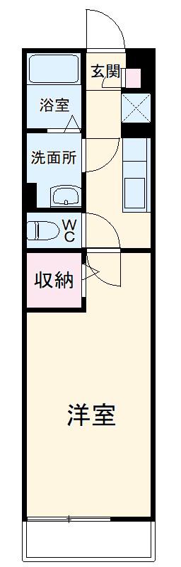 パークブランたまプラーザ(1K/3階)の間取り写真