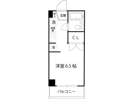 新井ビル(ワンルーム/5階)の間取り写真