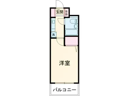 ライオンズマンション府中桜通(1K/2階)の間取り写真