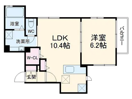 ベルフィオーレⅠ(1LDK/3階)の間取り写真