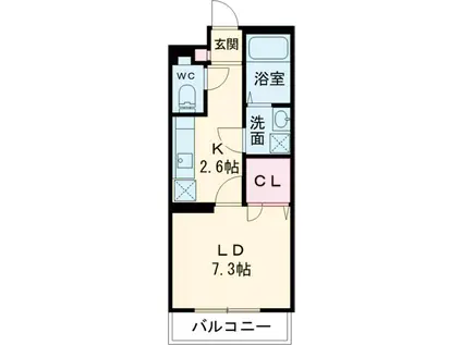 モナクマーシュ(1K/3階)の間取り写真