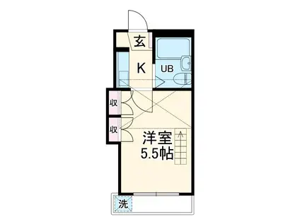 レオパレス東田第一(1K/1階)の間取り写真