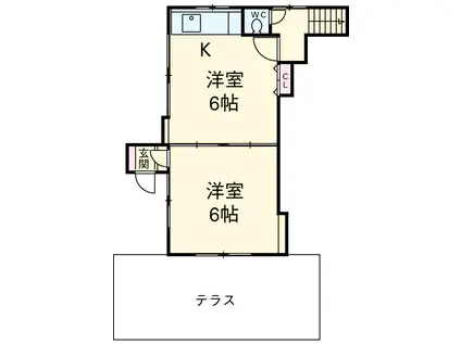 吉川様個人宅(1DK/2階)の間取り写真