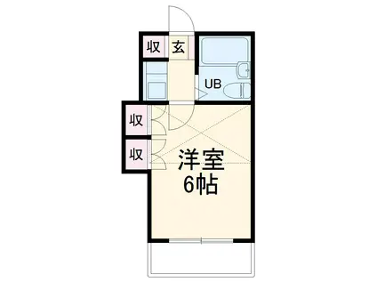 ペアパレス東田(1K/2階)の間取り写真