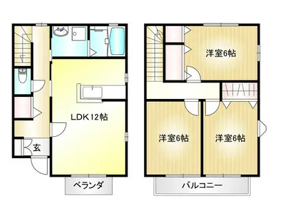 イーウェルＢ棟(3LDK)の間取り写真