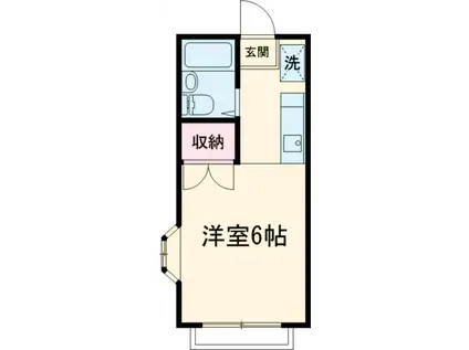 エステートピアアピカル国立(1K/1階)の間取り写真