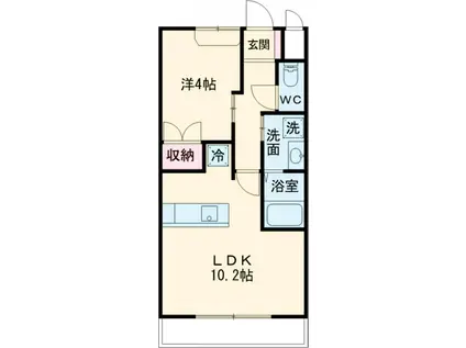 大鈴樹Ⅱ(1LDK/1階)の間取り写真