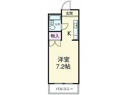 ロイヤル国立(1K/2階)の間取り写真