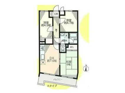 メゾンドモア(3DK/2階)の間取り写真