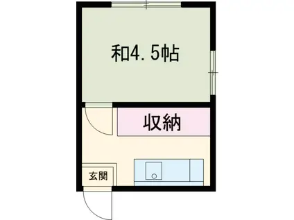 佐藤荘(1K/2階)の間取り写真