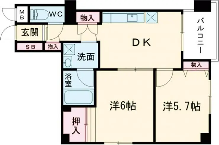 グランシャリオ国立 3階階 間取り
