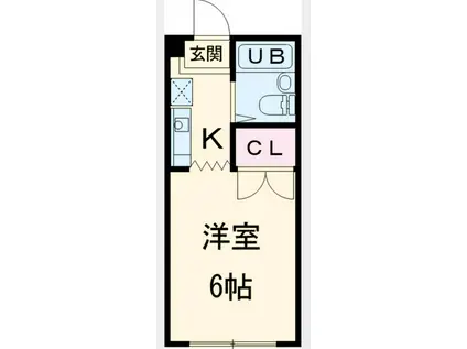 コーポ小沢(ワンルーム/1階)の間取り写真