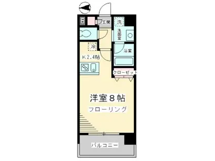 HEIM TAKUMI Ⅱ(1K/4階)の間取り写真