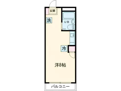 ビレッジオーク八王子(ワンルーム/2階)の間取り写真