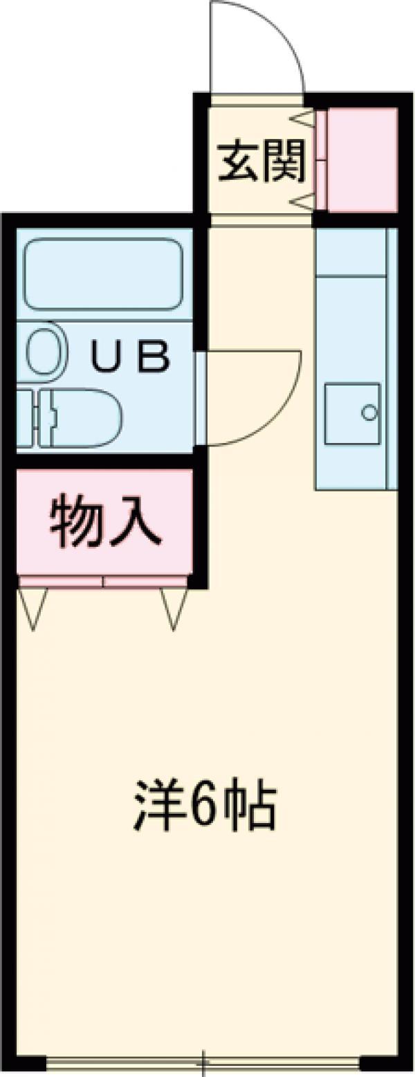 ハイム四つ木(ワンルーム/1階)の間取り写真