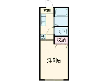 エルム国分寺(1K/2階)の間取り写真