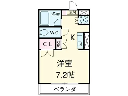 スチューデントマンション(1K/3階)の間取り写真