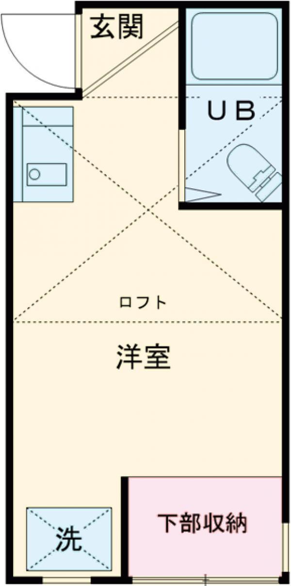 レジデンス中和泉B棟(ワンルーム/2階)の間取り写真