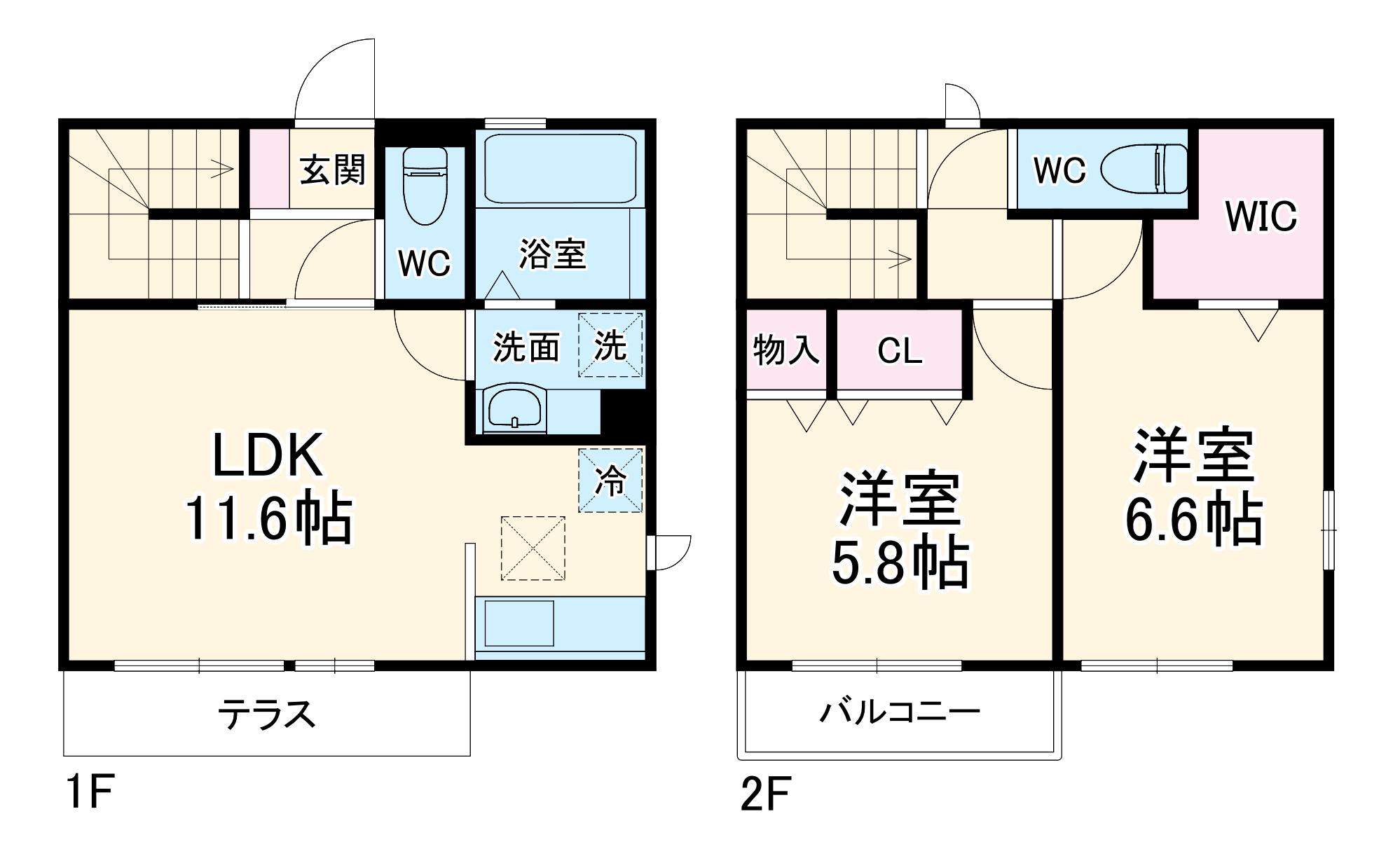 柚子季Ⅲ(2LDK)の間取り写真