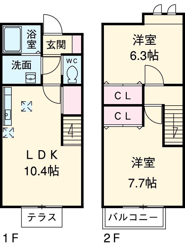 ｌｅ　ｐｅｔｉｔｅ　ｂｏｉｓ(2LDK)の間取り写真