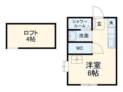 ロフト諏訪(ワンルーム/2階)の間取り写真