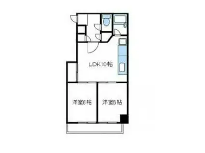 ソレイユイワサキ(2LDK/2階)の間取り写真