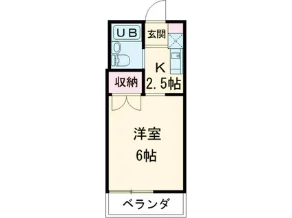 ハイツジュン(1K/2階)の間取り写真