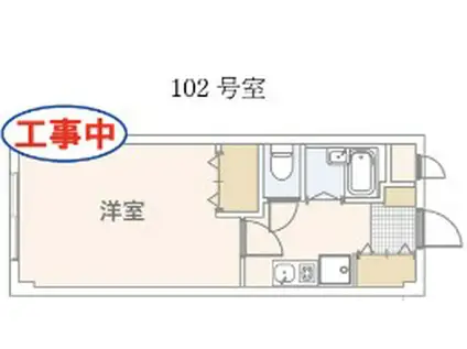 サイプレスガーデン(1K/1階)の間取り写真