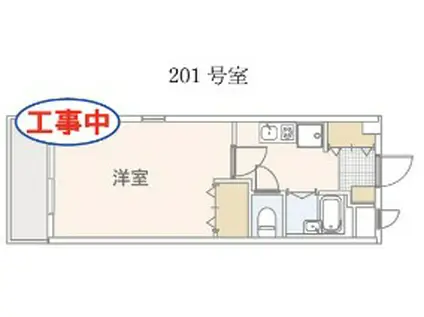 サイプレスガーデン(1K/2階)の間取り写真