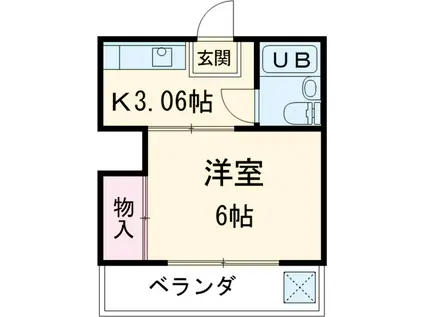コープパピヨン(1K/1階)の間取り写真