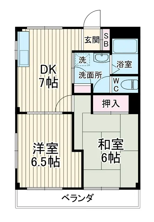 セゾンドゥー 2階階 間取り