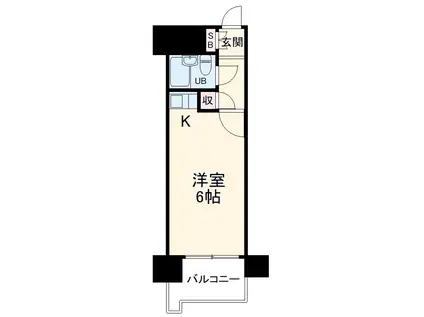 ライオンズマンション海老名第2(ワンルーム/3階)の間取り写真