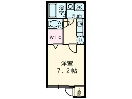 シャーメゾン(1K/1階)の間取り写真