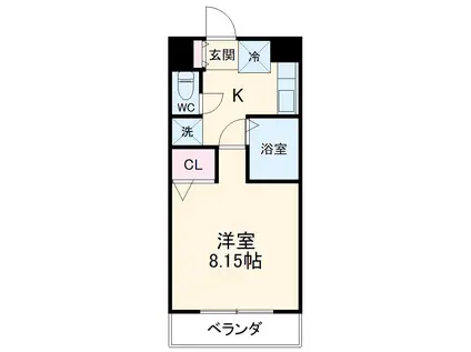 MOLLE相模大野(1K/3階)の間取り写真