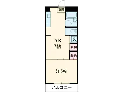 マルコーハイツ駒形(1DK/5階)の間取り写真