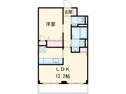 オーソレイユ(1LDK/3階)の間取り写真