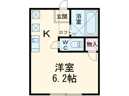 コーワ曙町Ⅱ(1K/1階)の間取り写真