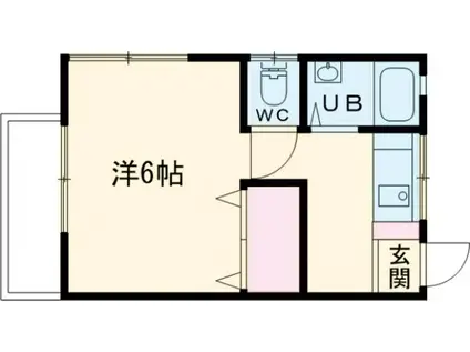 恋ヶ窪荘(1K/2階)の間取り写真