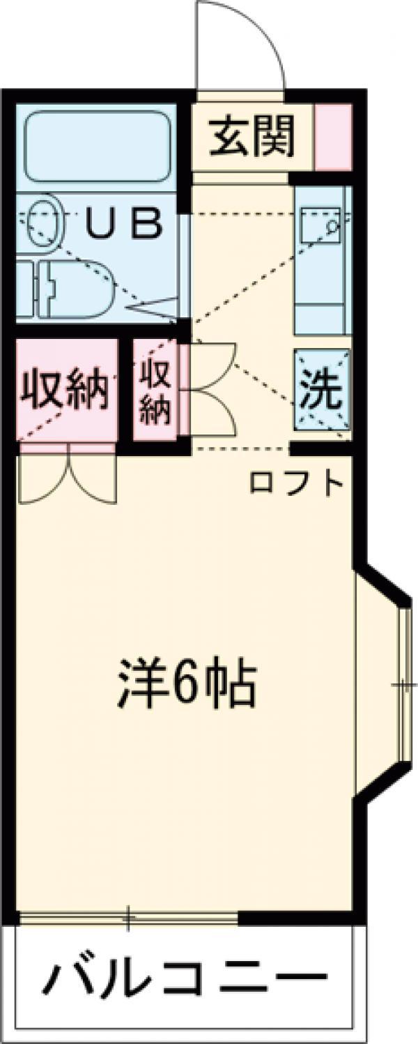 ピアザ国分寺(ワンルーム/2階)の間取り写真