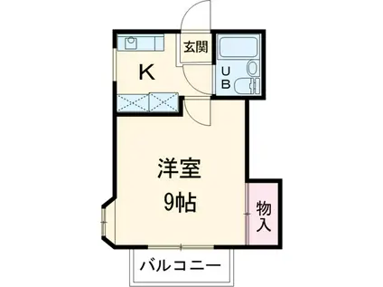 パールハイツ延原(1K/1階)の間取り写真